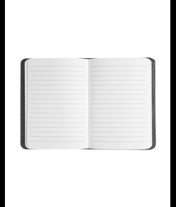 Quaderno con copertina in R-Pet, con elastico, fogli a righe color bianco