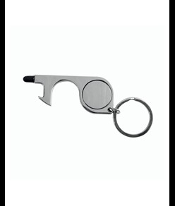 Portachiavi in metallo (nickel free) con: funzione no-touch per ascensore, pos, bancomat