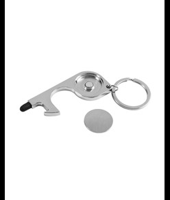 Portachiavi in metallo (nickel free) con: funzione no-touch per ascensore, pos, bancomat