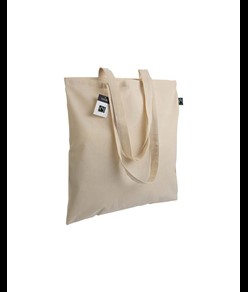 Shopper certificata Fairtrade® in cotone 140g/m2, manici lunghi Handle