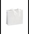 Shopper con soffietto in  R-pet  80g/m2, manici lunghi Handle