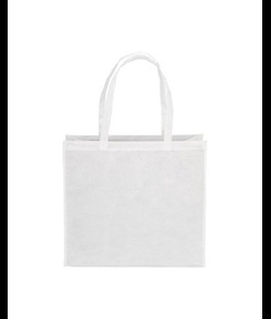 Shopper con soffietto in  R-pet  80g/m2, manici lunghi Handle