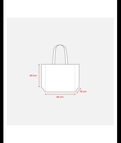 Shopper con soffietto in  R-pet  80g/m2, manici lunghi Handle