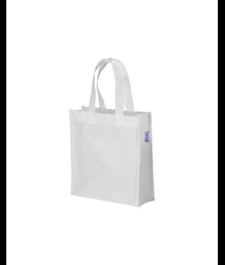 Shopper mini con soffietto in  R-pet 80 g/m2 con soffietto, manici corti Handle