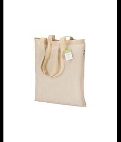 Shopper in cotone organico 100 g/m2, manici lunghi Handle