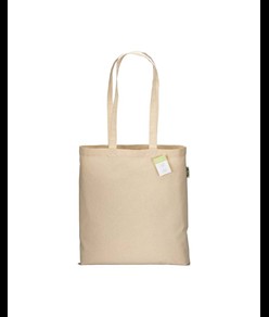 Shopper in cotone organico 190 g/m2, manici lunghi Handle