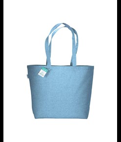 Shopper in cotone riciclato  190 g/m2 con soffietto alla base, manici lunghi Handle