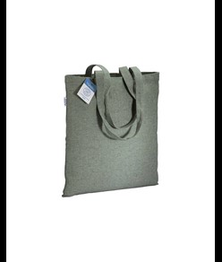 Shopper carbon neutral in cotone riciclato  280 g/m2, manici lunghi Handle