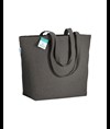 Shopper con soffietto alla base in cotone riciclato 280 g/m2, manici lunghi Handle