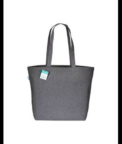 Shopper con soffietto alla base in cotone riciclato 280 g/m2, manici lunghi Handle