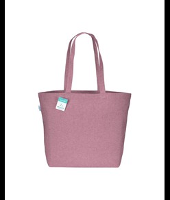 Shopper con soffietto alla base in cotone riciclato 280 g/m2, manici lunghi Handle