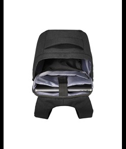 Zaino porta PC con chiusura antifurto, con presa USB,  in poliestere