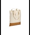 Shopper in cotone 135 g/m2,   base in sughero, manici lunghi Handle