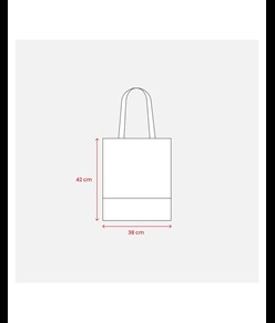 Shopper in cotone 230 g/m2,   base in juta, manici lunghi Handle