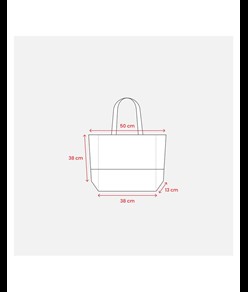 Shopper  in cotone 280 g/m2 con soffietto, con base in juta, manici lunghi