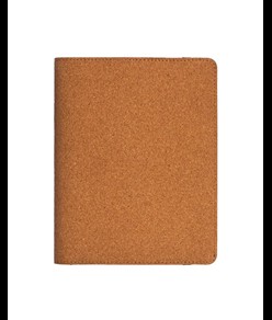 Cartella organizer in sughero con elastico A5, blocco 64 fogli