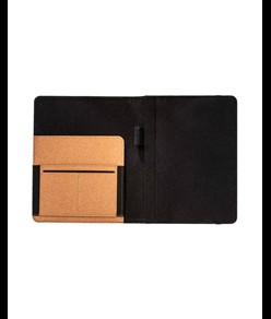 Cartella organizer in sughero con elastico A5, blocco 64 fogli