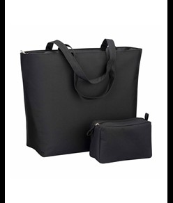 Borsa mare in poliestere 300D con manici lunghi e chiusura con zip