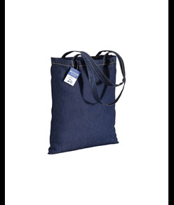 Shopper in cotone denim riciclato 180 gr/m2, manici lunghi Handle