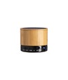 Mini altoparlante Bluetooth V 5.0 cilindrico in bambù e ABS Mini altoparlante Bluetooth V 5.0 cilindrico in bambù e ABS