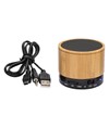 Mini altoparlante Bluetooth V 5.0 cilindrico in bambù e ABS
