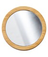 Specchietto tondo in bambù