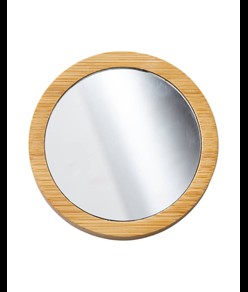 Specchietto tondo in bambù