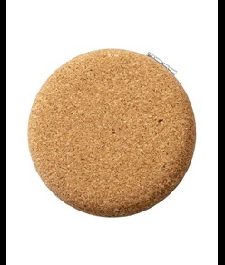 Specchietto doppio in sughero, a due ingrandimenti