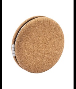 Specchietto doppio in sughero, a due ingrandimenti