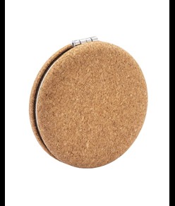 Specchietto doppio in sughero, a due ingrandimenti