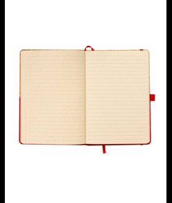 Quaderno in sughero e PU, fogli a righe 80 pag. da 70 gr. in color avorio.