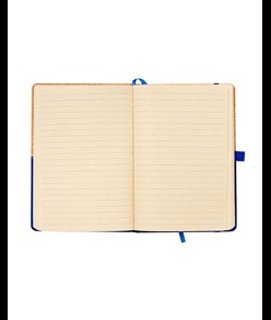 Quaderno in sughero e PU, fogli a righe 80 pag. da 70 gr. in color avorio.