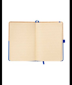 Quaderno in sughero e PU, fogli a righe 80 pag. da 70 gr. in color avorio.