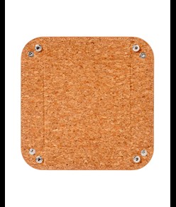 Svuotatasche in sughero con bottoni automatici.