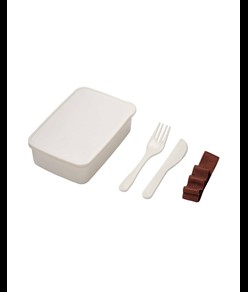 Porta pranzo in PP, con posate incluse.