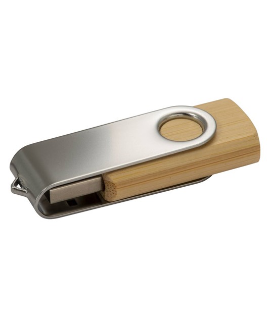 Chiavetta USB 4 Gb girevole in Bambù/Metallo