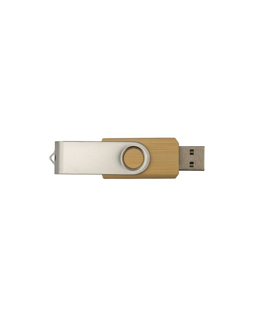 Chiavetta USB 4 Gb girevole in Bambù/Metallo