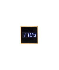 Orologio sveglia e display temperatura a LED bianco, in bambù Orologio sveglia e display temperatura a LED bianco, in bambù