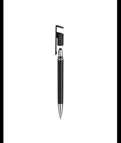 Penna twist in plastica con fusto metallizzato, stand portacellulare