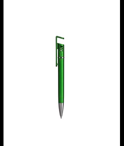 Penna twist in plastica con fusto metallizzato, stand portacellulare