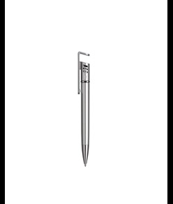 Penna twist in plastica con fusto metallizzato, stand portacellulare