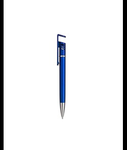 Penna twist in plastica con fusto metallizzato, stand portacellulare