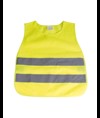 Gilet ad alta visibilità in poliestere di colore fluo con bande catarifrangenti