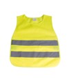 Gilet ad alta visibilità in poliestere di colore fluo con bande catarifrangenti Gilet ad alta visibilità in poliestere di colore fluo con bande catarifrangenti