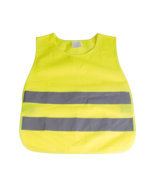 Gilet ad alta visibilità in poliestere di colore fluo con bande catarifrangenti Gilet ad alta visibilità in poliestere di colore fluo con bande catarifrangenti