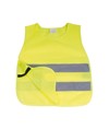 Gilet ad alta visibilità in poliestere di colore fluo con bande catarifrangenti Gilet ad alta visibilità in poliestere di colore fluo con bande catarifrangenti