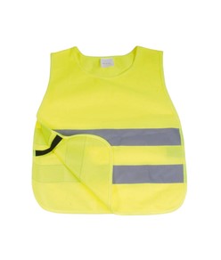 Gilet ad alta visibilità in poliestere di colore fluo con bande catarifrangenti Gilet ad alta visibilità in poliestere di colore fluo con bande catarifrangenti