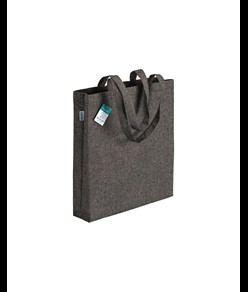 Shopper  in cotone riciclato 190 g/m2, manici lunghi e soffietto Handle