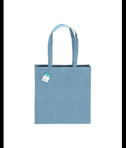 Shopper  in cotone riciclato 190 g/m2, manici lunghi e soffietto Handle