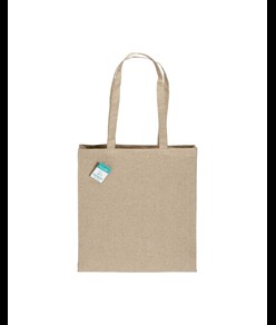 Shopper  in cotone riciclato 190 g/m2, manici lunghi e soffietto Handle